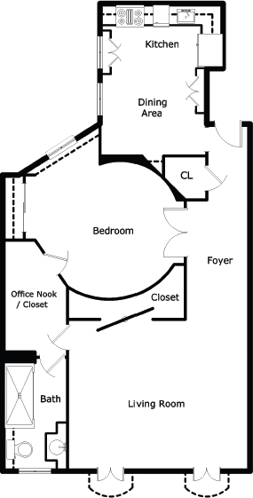 1BR/1BA - 735 Geary St