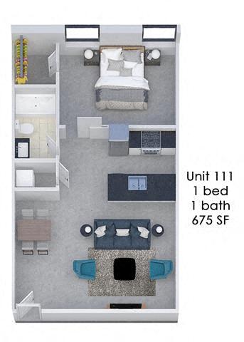 Floorplan - Fording Flats - All Utilities Included