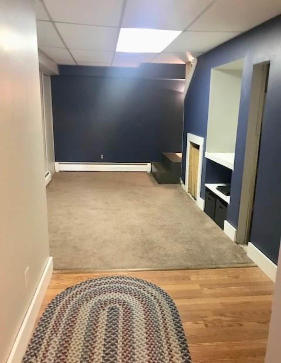 Living room, with built in tv area - 7 Gendron Rd