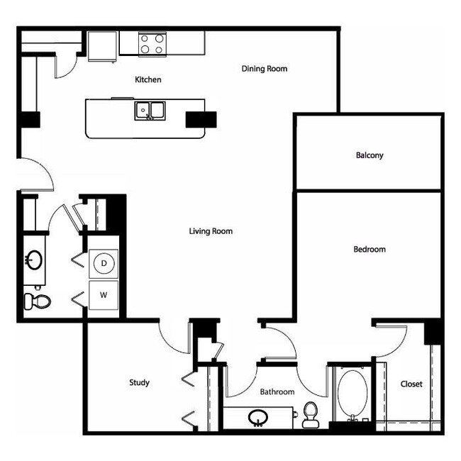 Gallery At Turtle Creek - A3E - 1 Beds - 1 Baths - 1213 Sq. ft. - Gallery At Turtle Creek