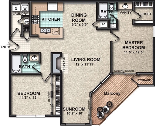 The Cypress - The Arbors at Breckinridge Apartment Homes