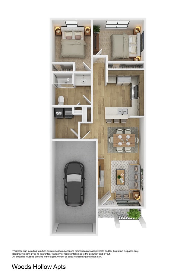 representative 2 BR 1 BA Townhome - Woods Hollow
