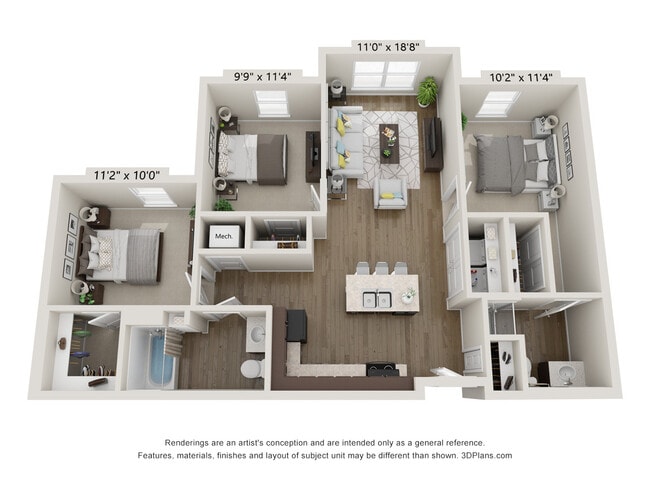 2 Bedroom - Wayne Lofts