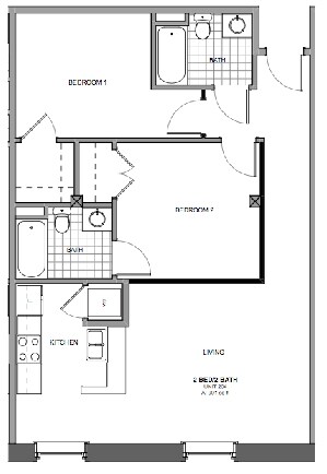 2BR/2BA - Dill Building