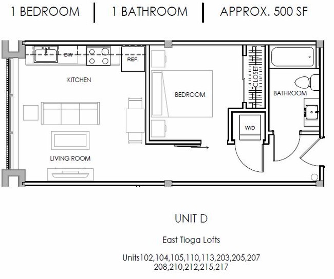 Floorplan - East Tioga Lofts