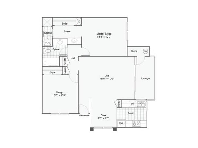 2 Bedroom 2 Bath - Madison West