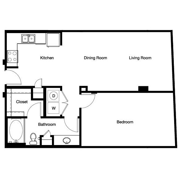 Gallery At Turtle Creek - A1C - 1 Beds - 1 Baths - 831 Sq. ft. - Gallery At Turtle Creek