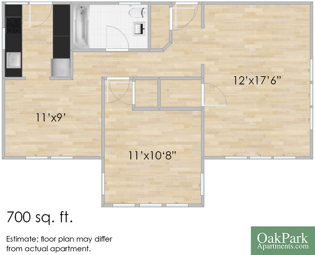 Floorplan - 1158-1164.5 S. Oak Park Ave.