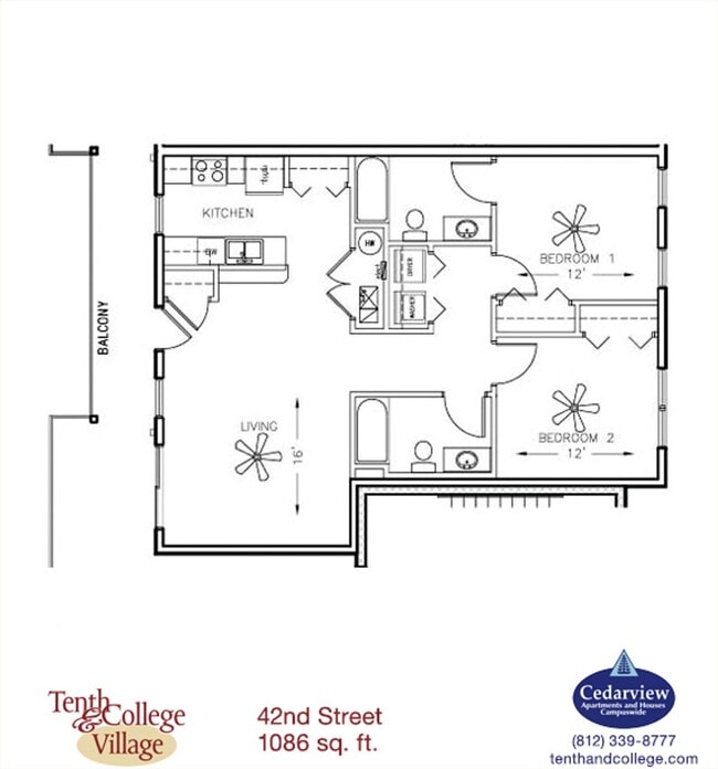 Floorplan - Tenth & College Village Apartments