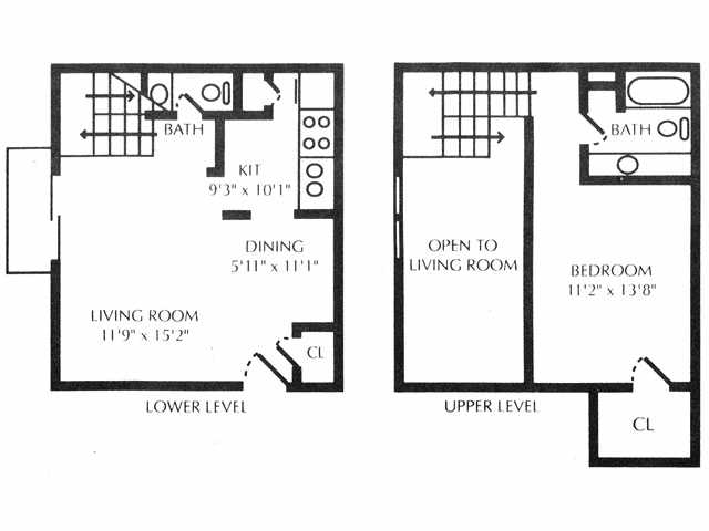 One Bedroom Loft - Willow Creek Apartments