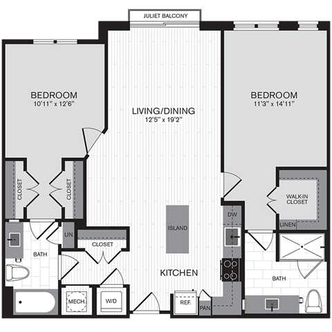 Floorplan - The Parker at Huntington Metro