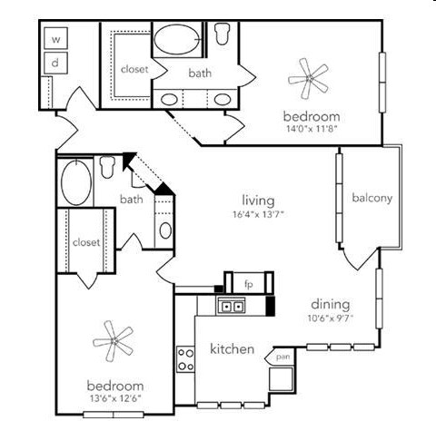 2BR/2BA - The Brazos