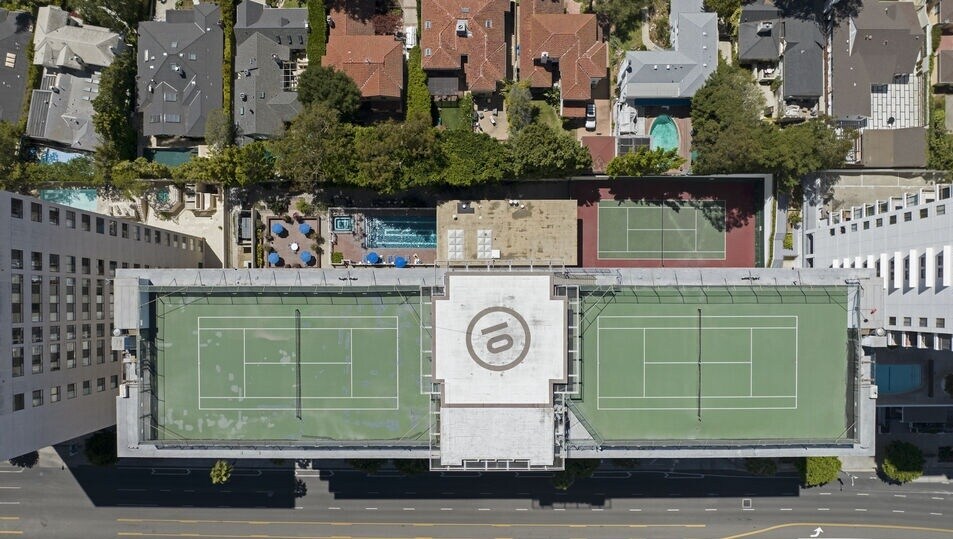 Aerial View Heliport - 10535 Wilshire Blvd
