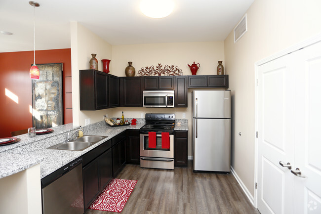 Kitchen of A1 Floor Plan - The Delaware Apartments