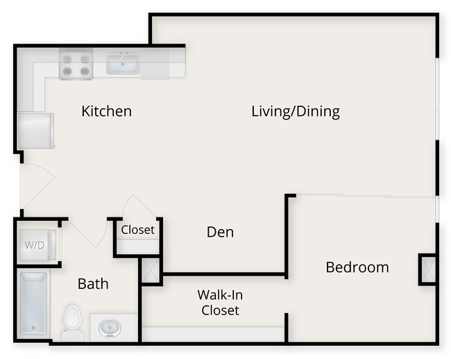 Sequel - E 1x1 Den - 1 Beds - 1 Baths - 682 Sq. ft. - Sequel