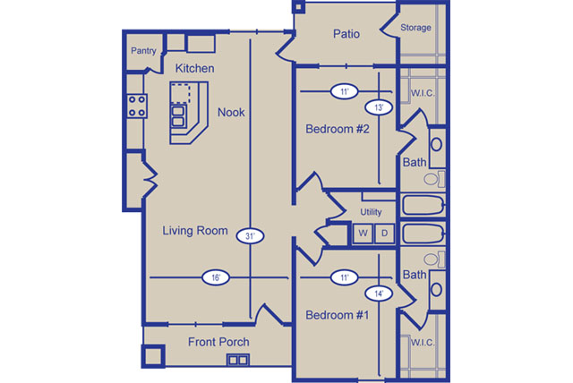 Floorplan - Haverhill Place (Free: Wifi, Cable, & Water)