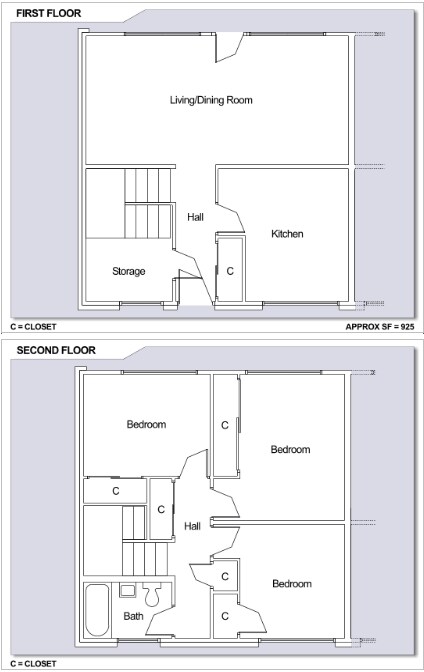3 Bedroom Quadruplex - Patriot Commons