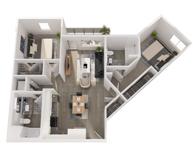 2F Floor Plan - 3D - 805 Riverfront