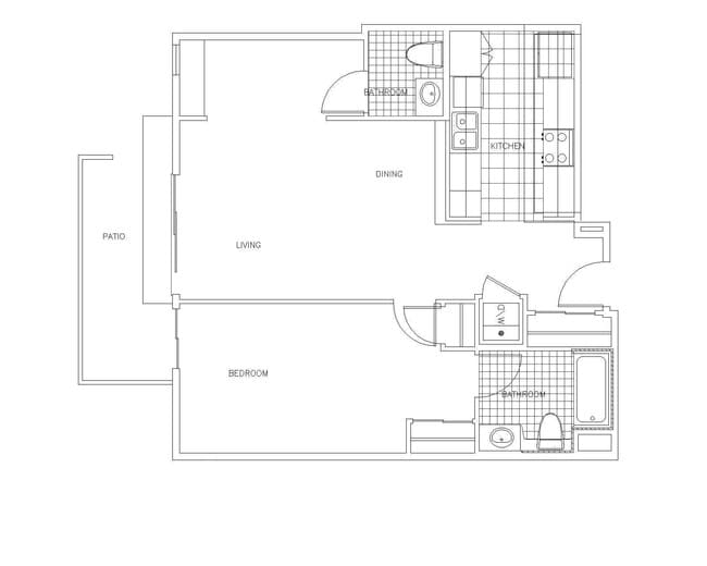 Revello 1x1 floor plan PR SM Revello LLC - PR SM Revello LLC