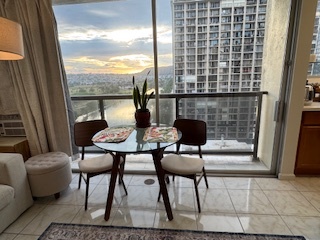 Dining area looking out to Ala Wai Canal and Goflcourse - 444 Nahua St