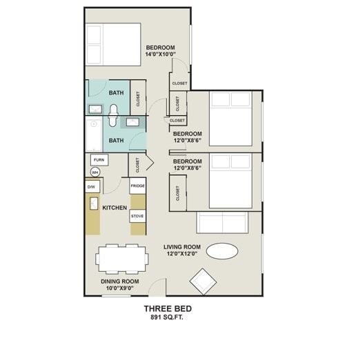 Floorplan - San Juan del Centro Apartments