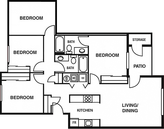 4BR/2BA - Willow Springs