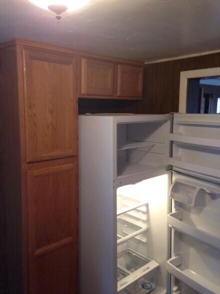 Kitchen cabinets and refrigerator - 924 E Main St