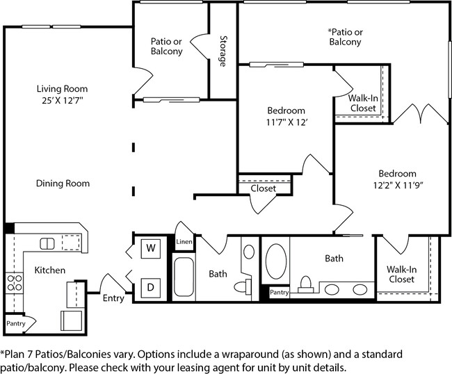 Floorplan - The Promenade Rio Vista Apartments