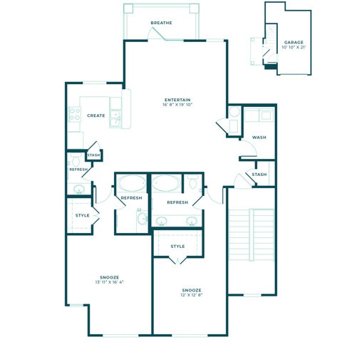 B5 Floor Plan Drawing - The Southern at Santa Rosa Beach