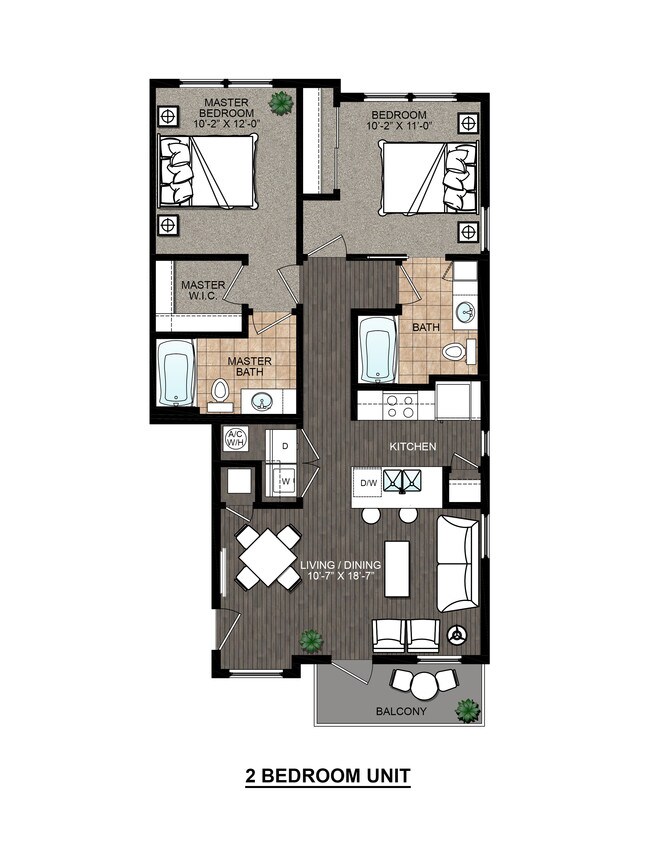 2 Bedroom 2 Bath 937sf - Artisan on MacDill