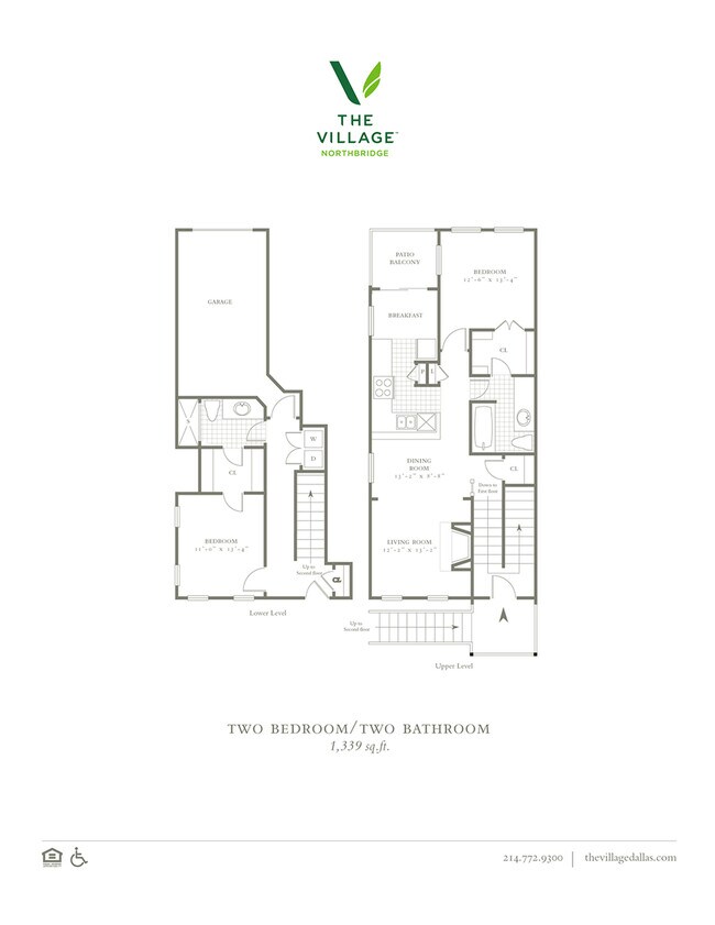 One Bedroom/One Bath - 1339sf - The Village Northbridge