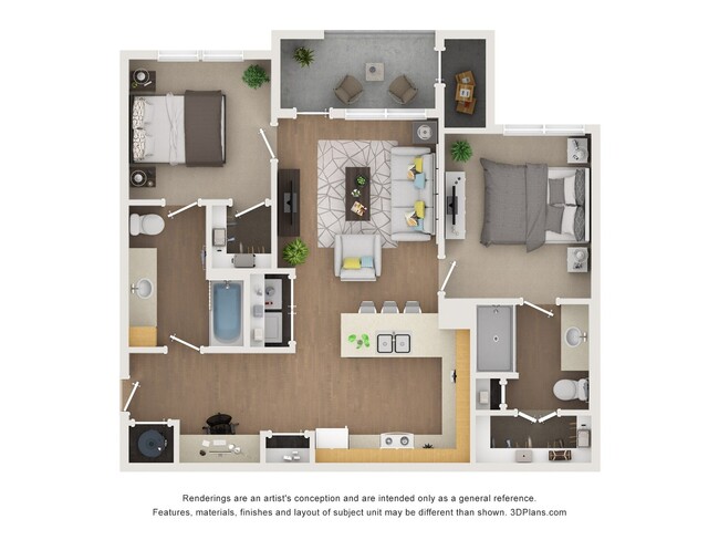 Floorplan - The Flats at 2109 (Ashley Flats)