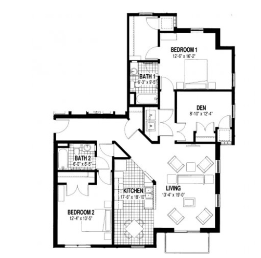 2br/2ba - Oak Grove Senior Residence