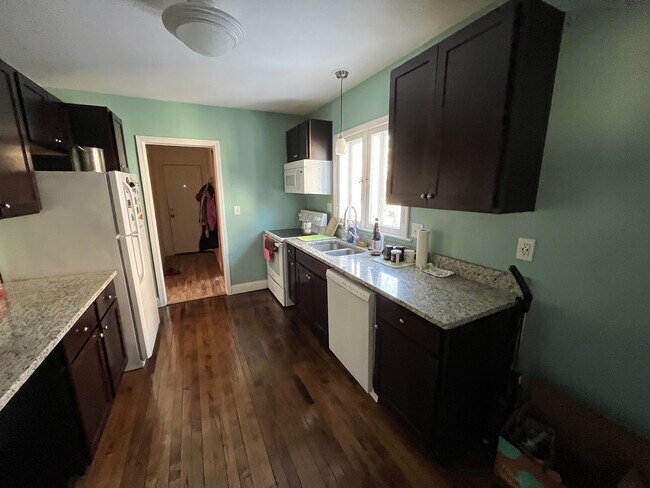 Kitchen from front - 215 Custer Ave