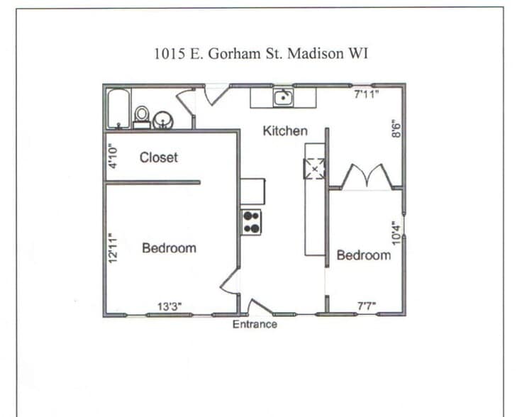 Floor Plan - 1015 E Gorham St