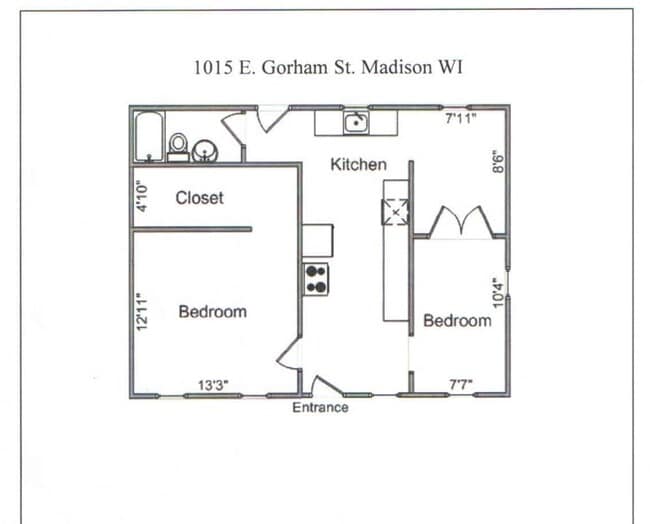 Floor Plan - 1015 E Gorham St