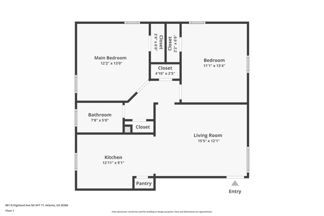 Spacious Bedrooms - 881 North Highland Apartments