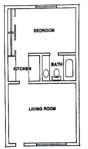 1 Bedroom Efficiency - Diamond Head Apartments