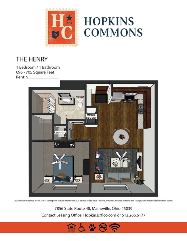 Floorplan - Hopkins Commons (55+ Active Living)
