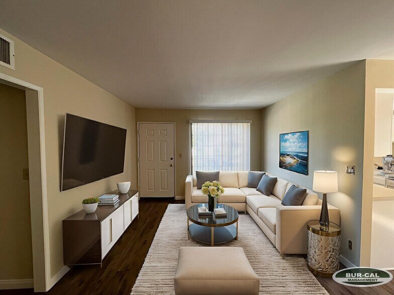 Living Room - Virtually Staged (furniture not included) - 229 West Tujunga