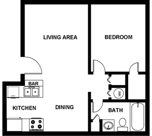 1BR/1BA - Greentree North Apartments