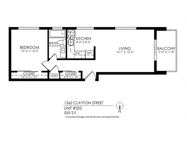 Floorplan - 1362 Clayton St. Apartments