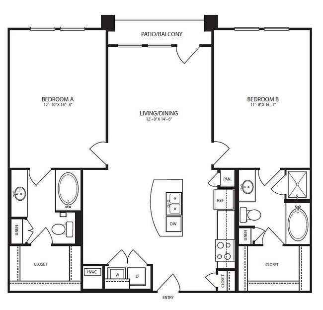 Landmark On Lovers - B12-1 - 2 Beds - 2 Baths - 1222 Sq. ft. - Landmark On Lovers