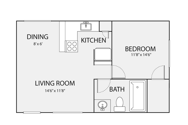 Floorplan - Oak Park Apartments