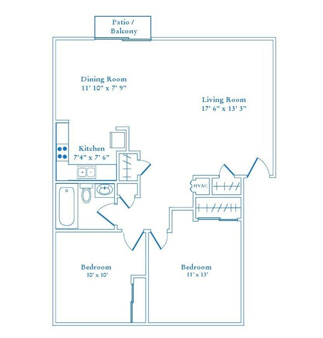 Floorplan - Village of Cross Creek Apartments