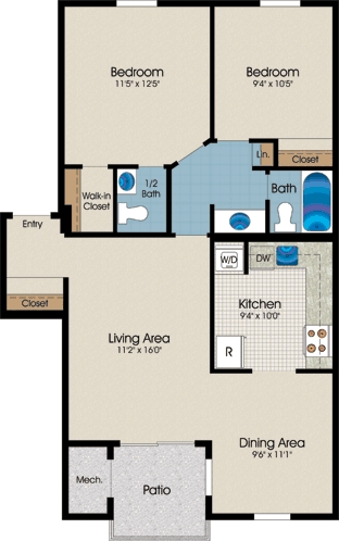 2BR/1.5BA - The Apartments at Hunters Glen