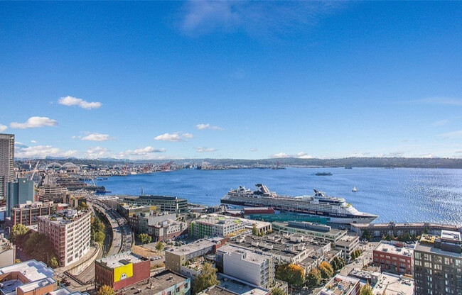 view from the rooftop deck - 121 Vine St