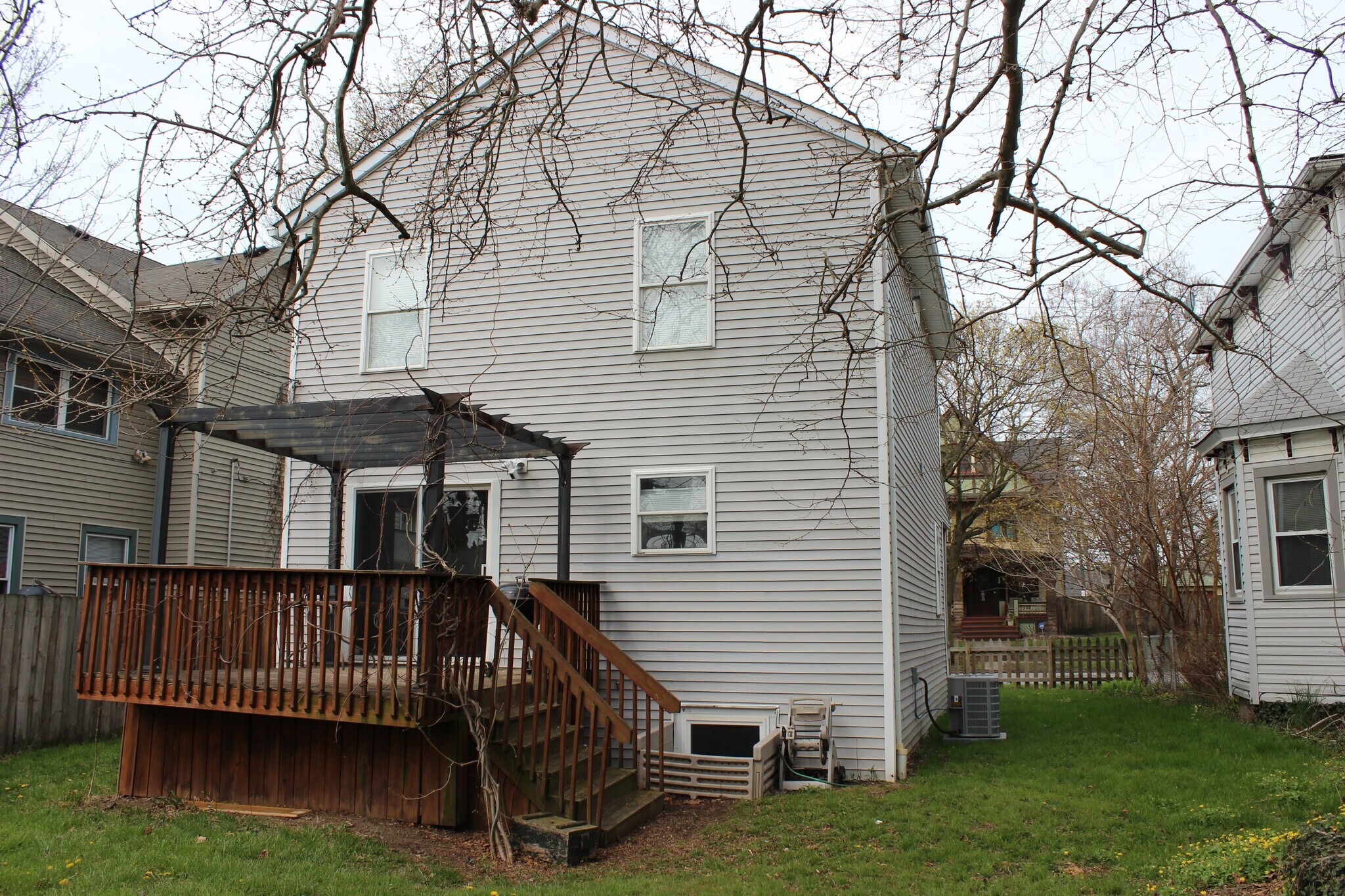 Back of the house-sliding doors lead to the kitchen/dining room - 1801 W 47th St