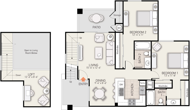 Floorplan - San Remo Villa Apartment Homes