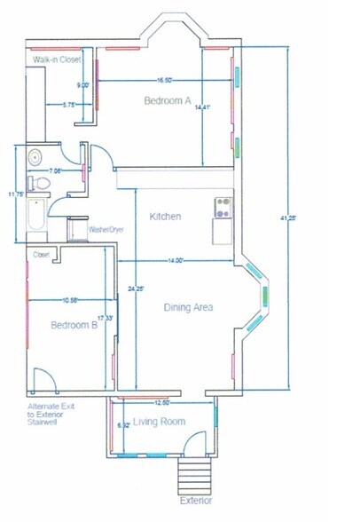 Floor Plan - Apt 1 - 523 E State St